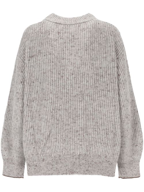 Light grey wool knit Brunello Cucinelli | MOL591102CXS01